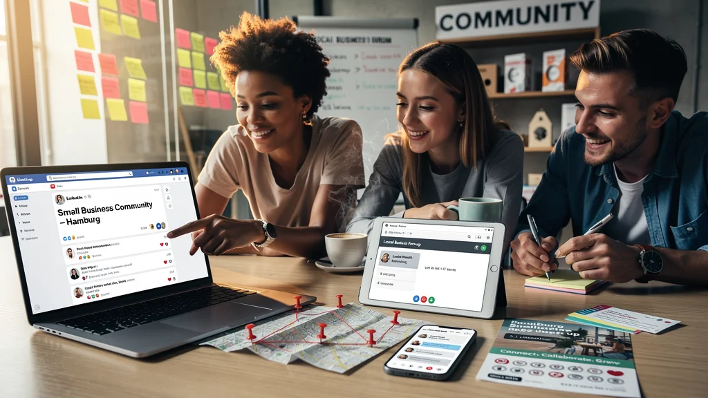 Eine Gruppe von Menschen, die gemeinsam eine starke Community um ein Unternehmen herum aufbauen